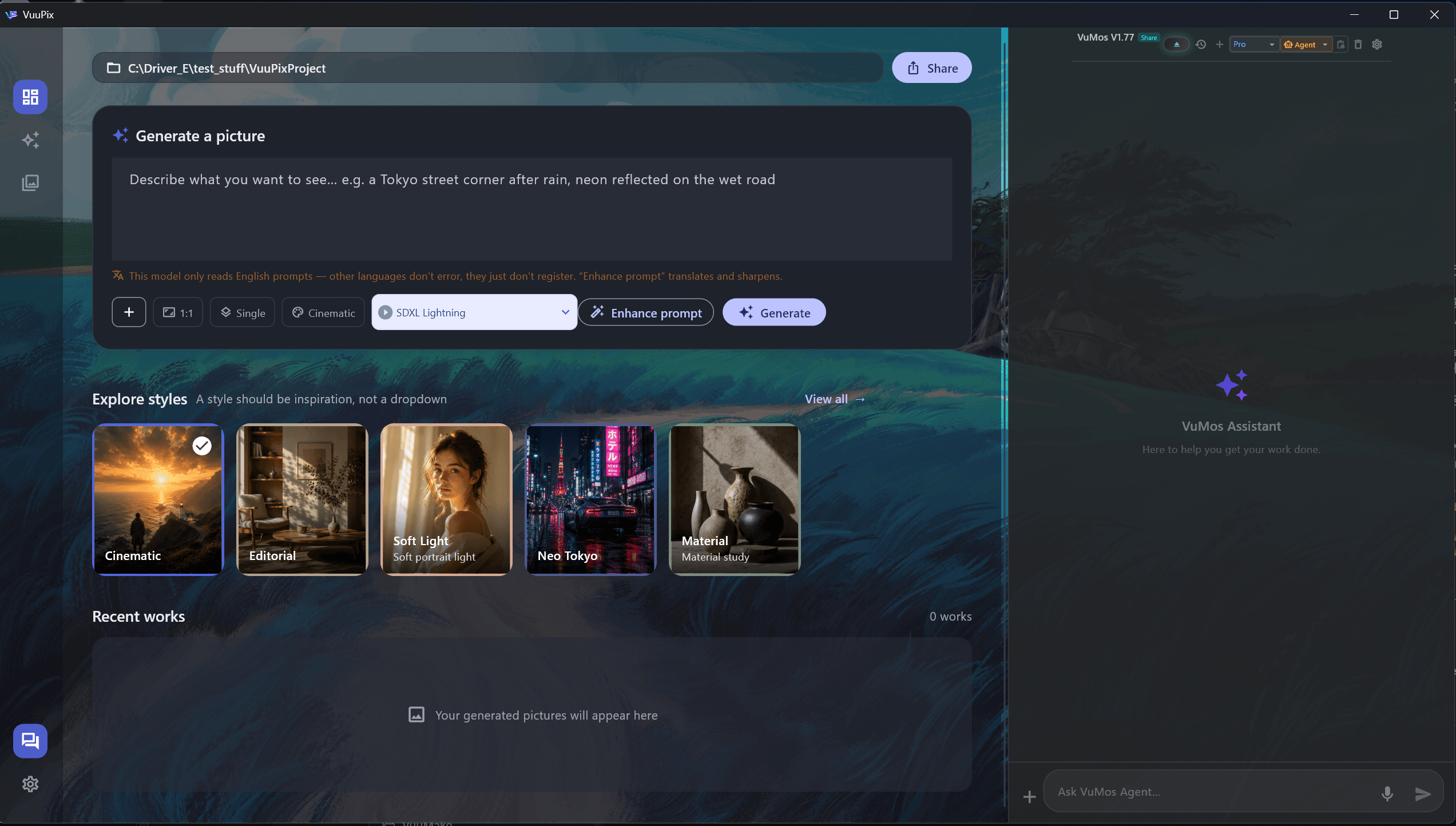 VuuPix application interface